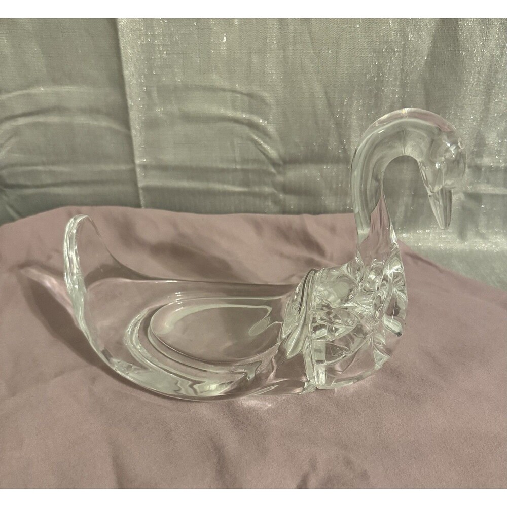 Vintage Lucite Acrylic Swan Towel Holder Clear Mid-century Modern Bath Kitchen